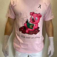 Tee shirt rose Beber le cochon